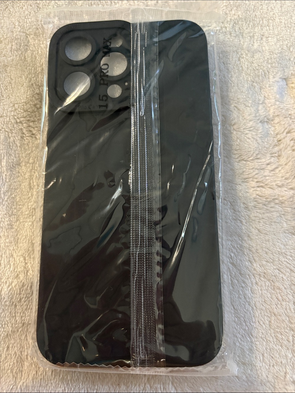 Black iPhone 15 Pro Max Compatible Silicone Phone Case